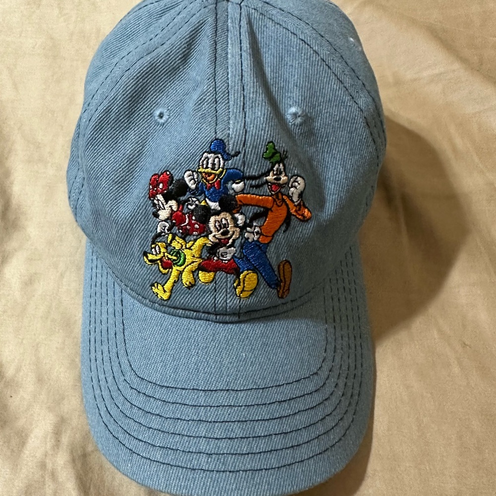 90’s Style Disney Hat - Embroidered Mickey and Pals